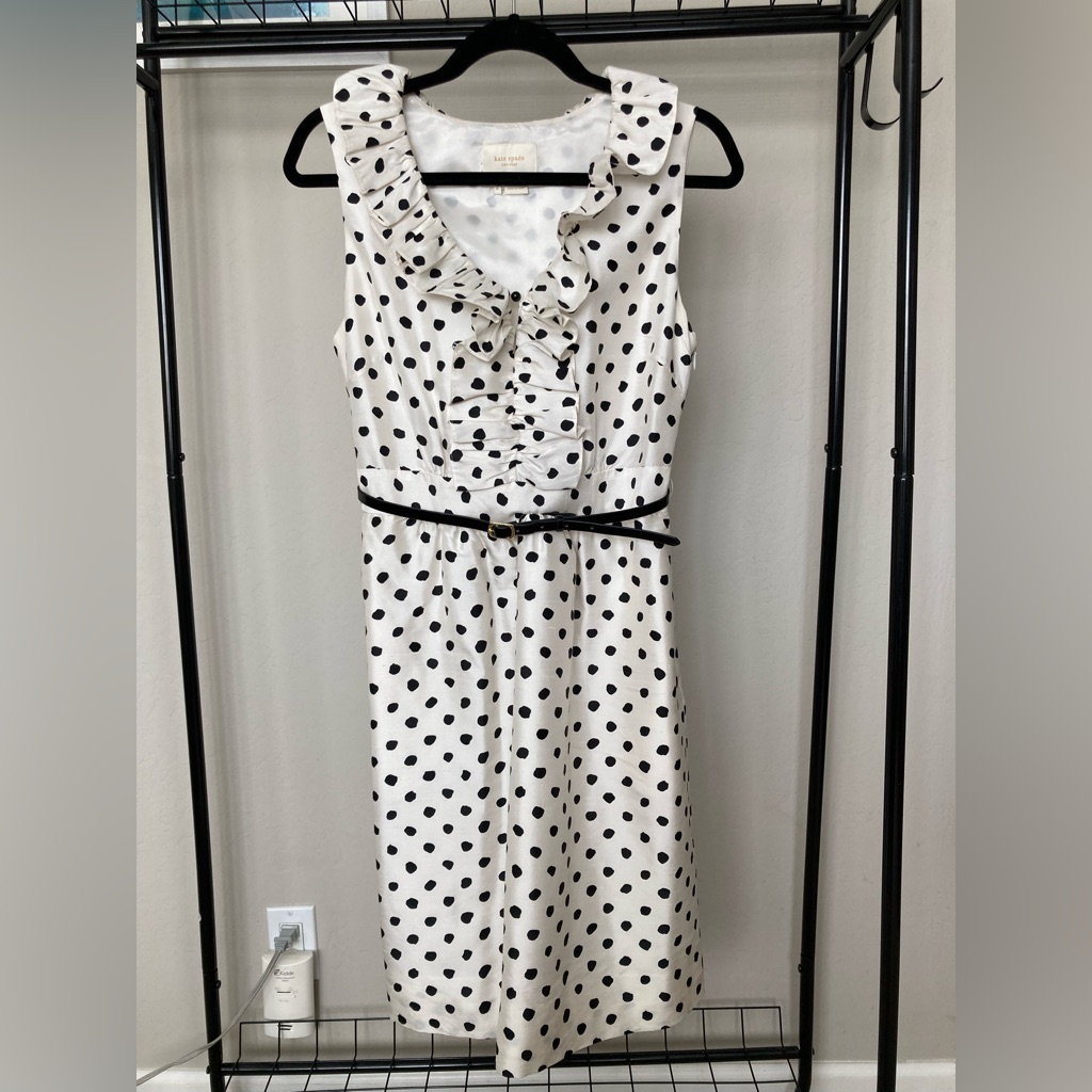 Kate Spade Silk Polka Dot Sleeveless Dress